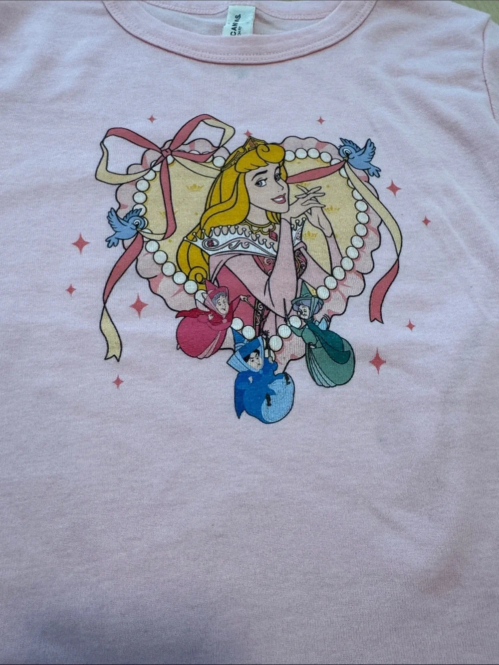 Kids Pink Graphic Tee and Bubble Skirt Set Aurora/Sleeping beauty Disney outfit